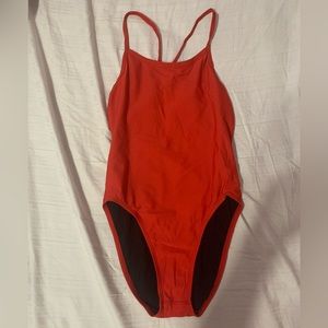 Jolyn, size 28, red onesie practice suit